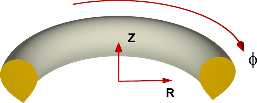 JOREK cylindrical coordinate system